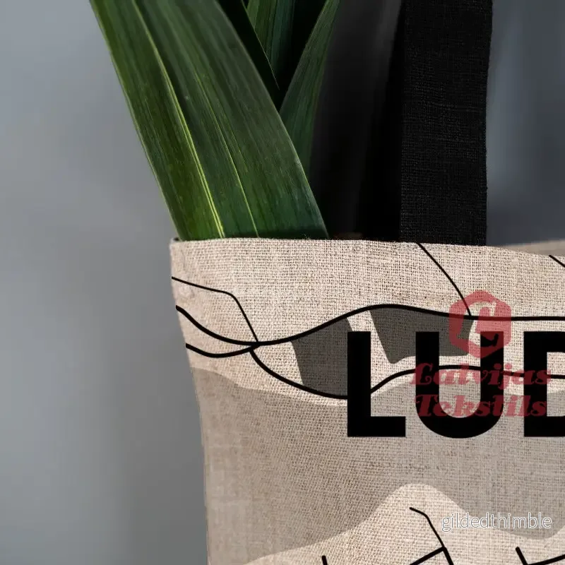 Pelēka lina auduma maisiņš "Ludza" - Bild 3