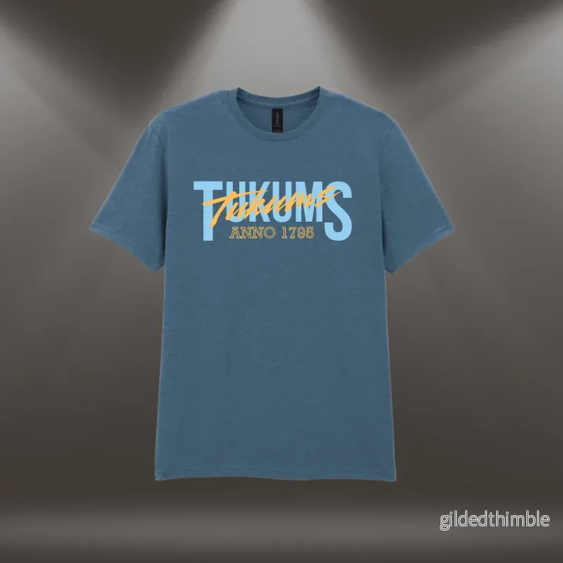 Kokvilnas T-krekls "Tukums. Anno 1795" | Indigo zils
