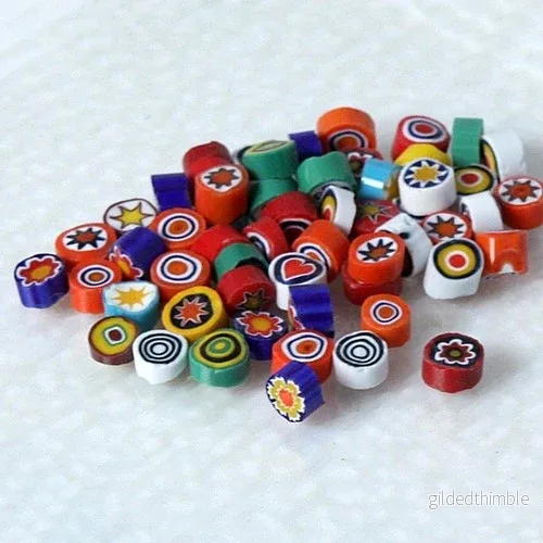 Moretti Millefiori Opaque 7-8mm, 25g Moretti Millefiori Opaque 7-8mm, 25g