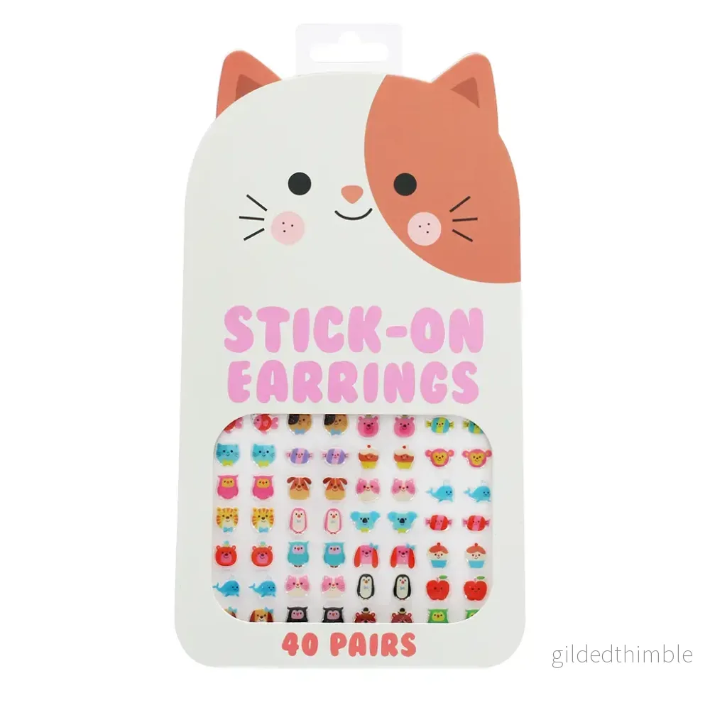 Stick on Earrings Cat Stick on Earrings Cat