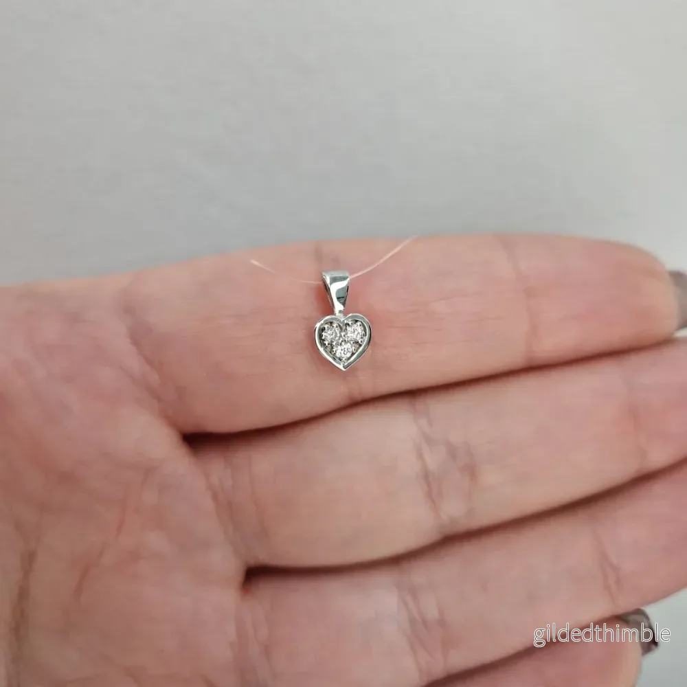 Diamant hjärta i 18k vitguld Diamant hjärta i 18k vitguld