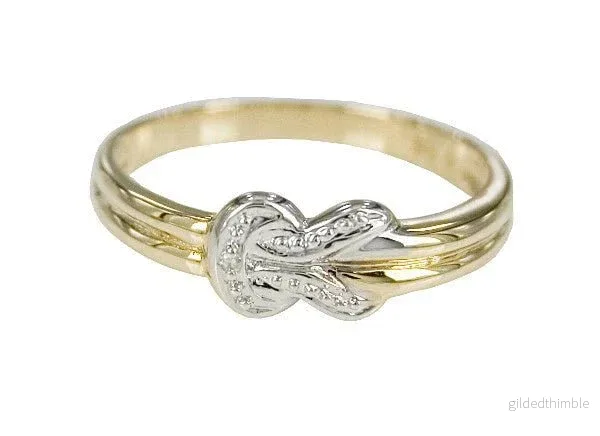 Tvåfärgad 18k guldring med diamant - Bild 2
