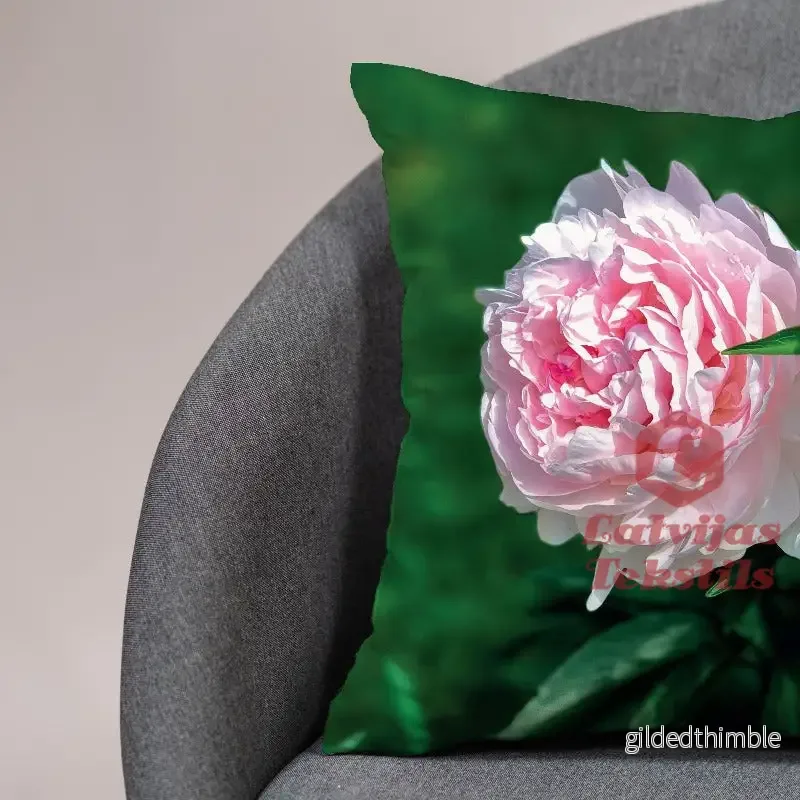 Dekoratīvais spilvens | kolekcija «Peoniju vasara» | Gaišrozā peonijas zieds - Bild 2