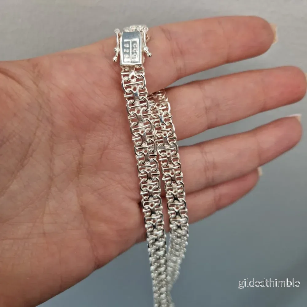 X-länk halsband i äkta silver - Bild 2