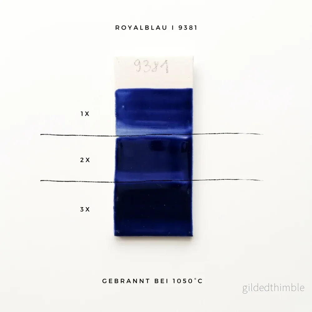 Lergodsglasyr 9381 Royal Blue - Bild 3