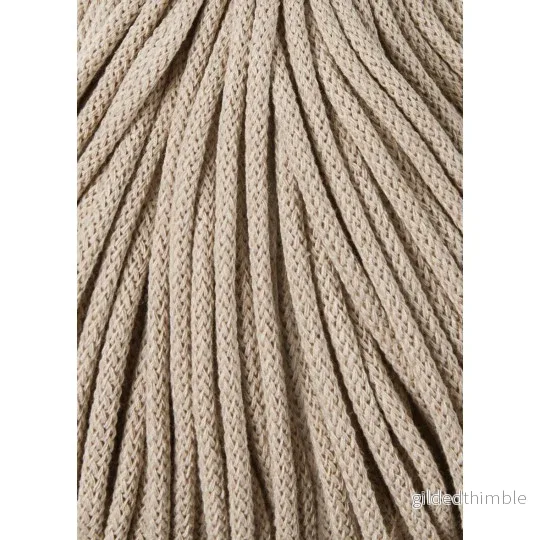 BEIGE Premium 5 mm. mjukt bomullssnöre - Bild 2