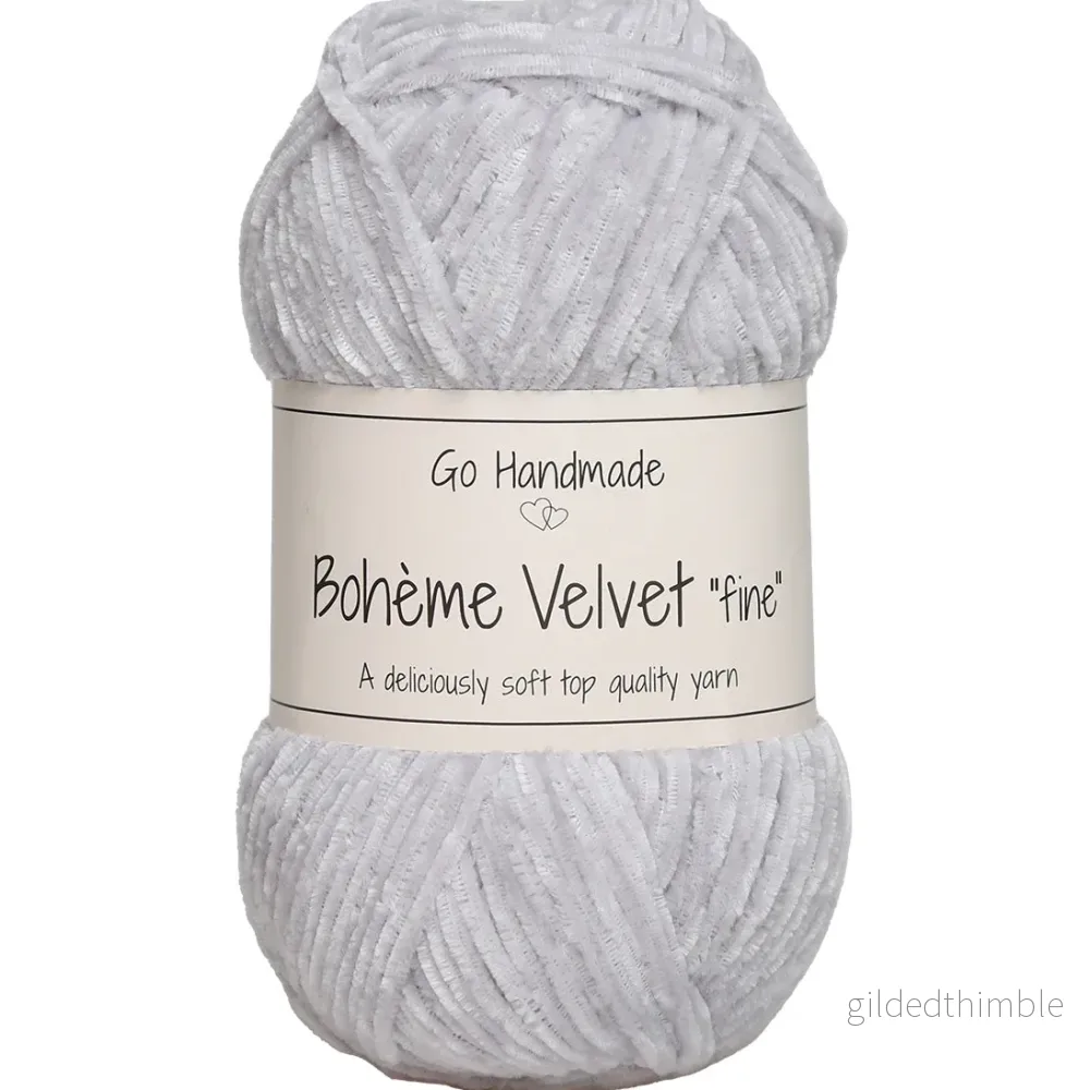 Light Grey - Bohème Velvet "Fine"