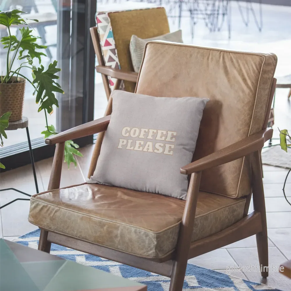 Dekoratīvais spilvens | kolekcija «Good vibes» | «Coffee please» - Bild 3
