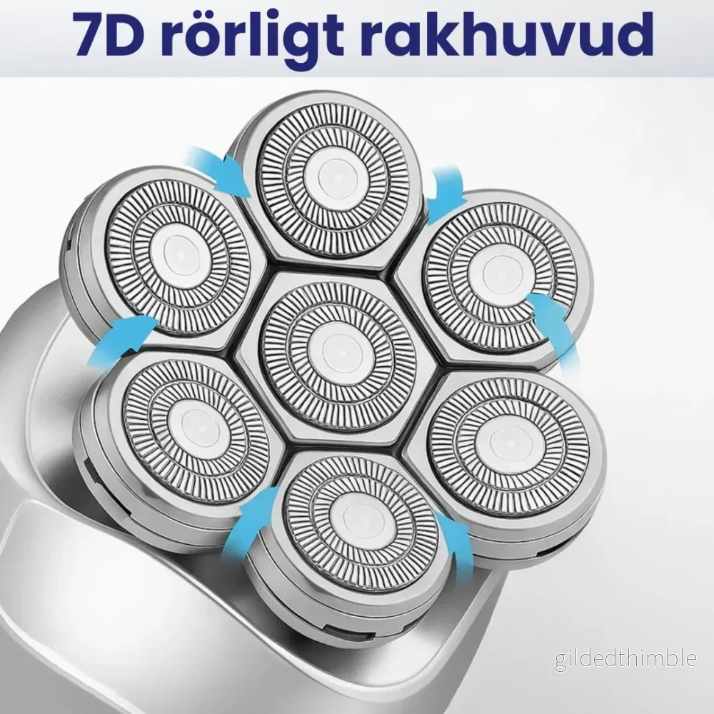 Elektrisk huvudrakapparat 7D – allt-i-ett rakning - Bild 3