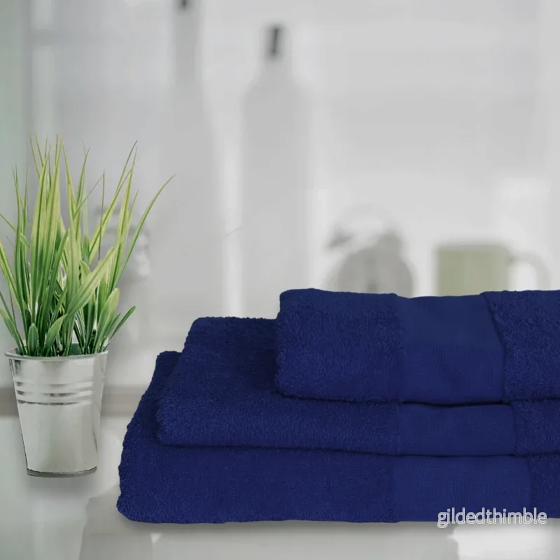 Ikdienas frotē dvielis 360 g/m² | Tumši jūras zilais