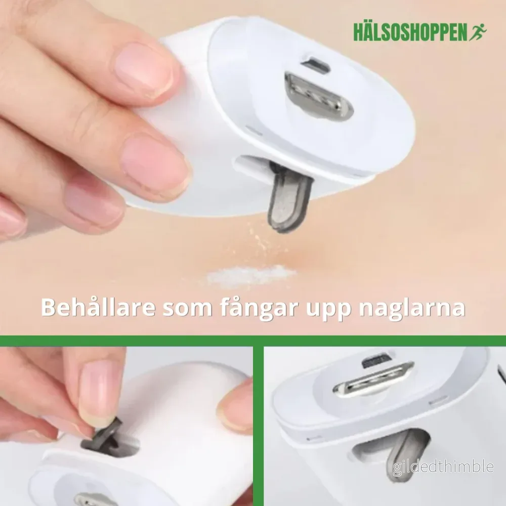 Elektrisk Nagelklippare med LED-ljus - Bild 2
