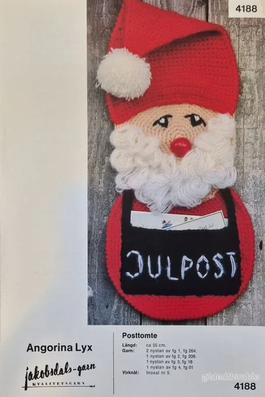 Vintage originalmönster - Posttomte och Julstrumpa - Bild 2