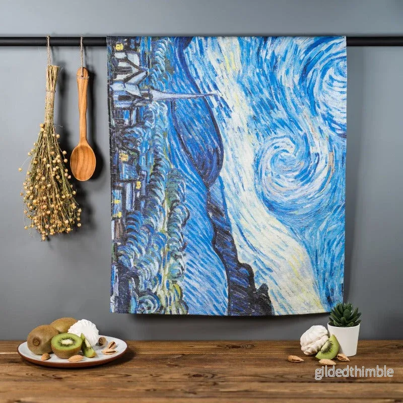 Lina dvielis | Vinsents van Gogs ”Zvaigžņotā nakts” Lina dvielis | Vinsents van Gogs ”Zvaigžņotā nakts”
