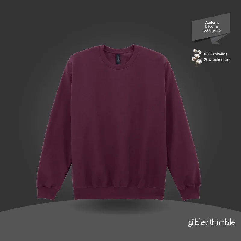 Klasiskais flīsa džemperis | Bordo
