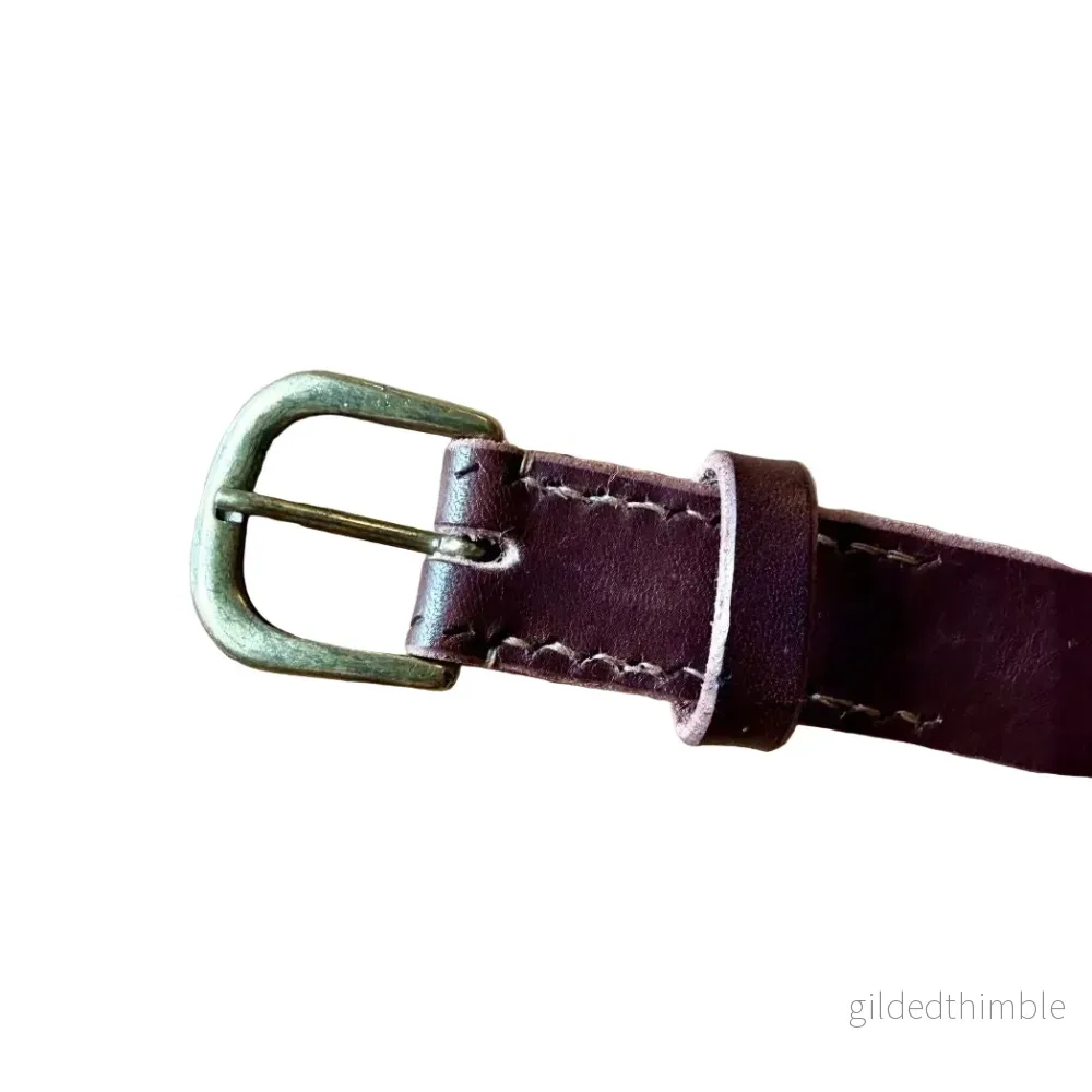 Handgjort läderbälte - svenskt läder - bredd 25mm - Bild 2