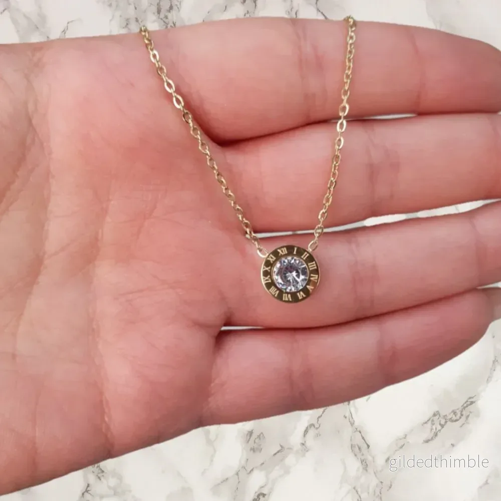 Riviera halsband guld (clear)