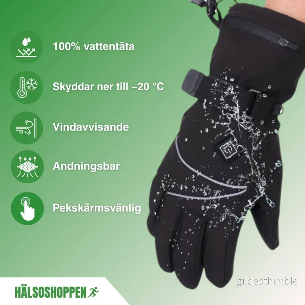 HEATGRIP Värmehandskar – Uppladdningsbara Elektriska Vinterhandskar mot Kyla - Bild 2