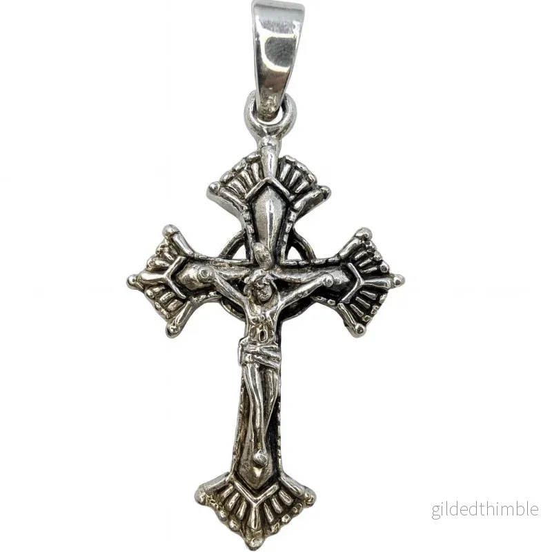 Silver Oxiderad Kors 925 Massiv Design