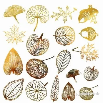 Decals, Små Blad Guld