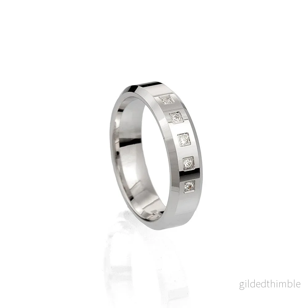 Vigselring Carla 18k vitguld