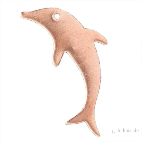 Kopparfigur, Delfin 44 x 17 mm Kopparfigur, Delfin 44 x 17 mm