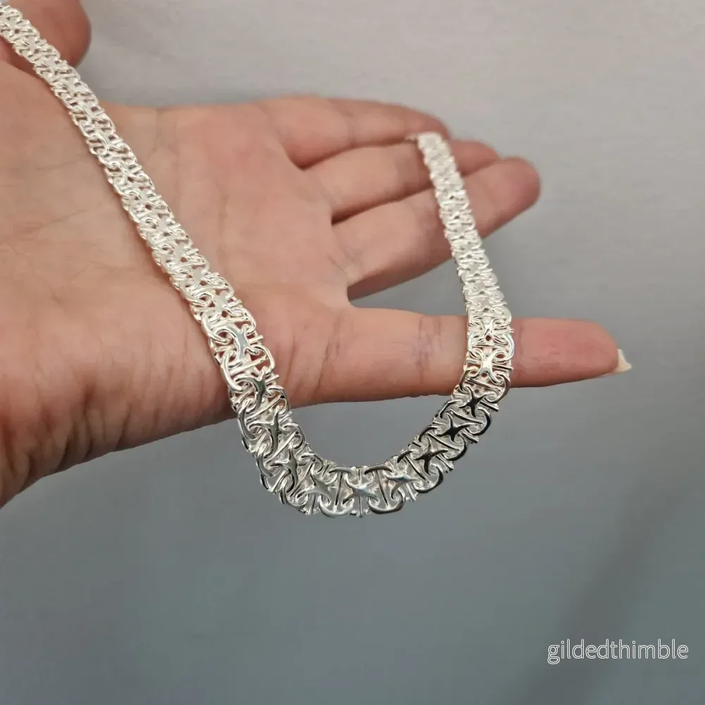 X-länk halsband i äkta silver