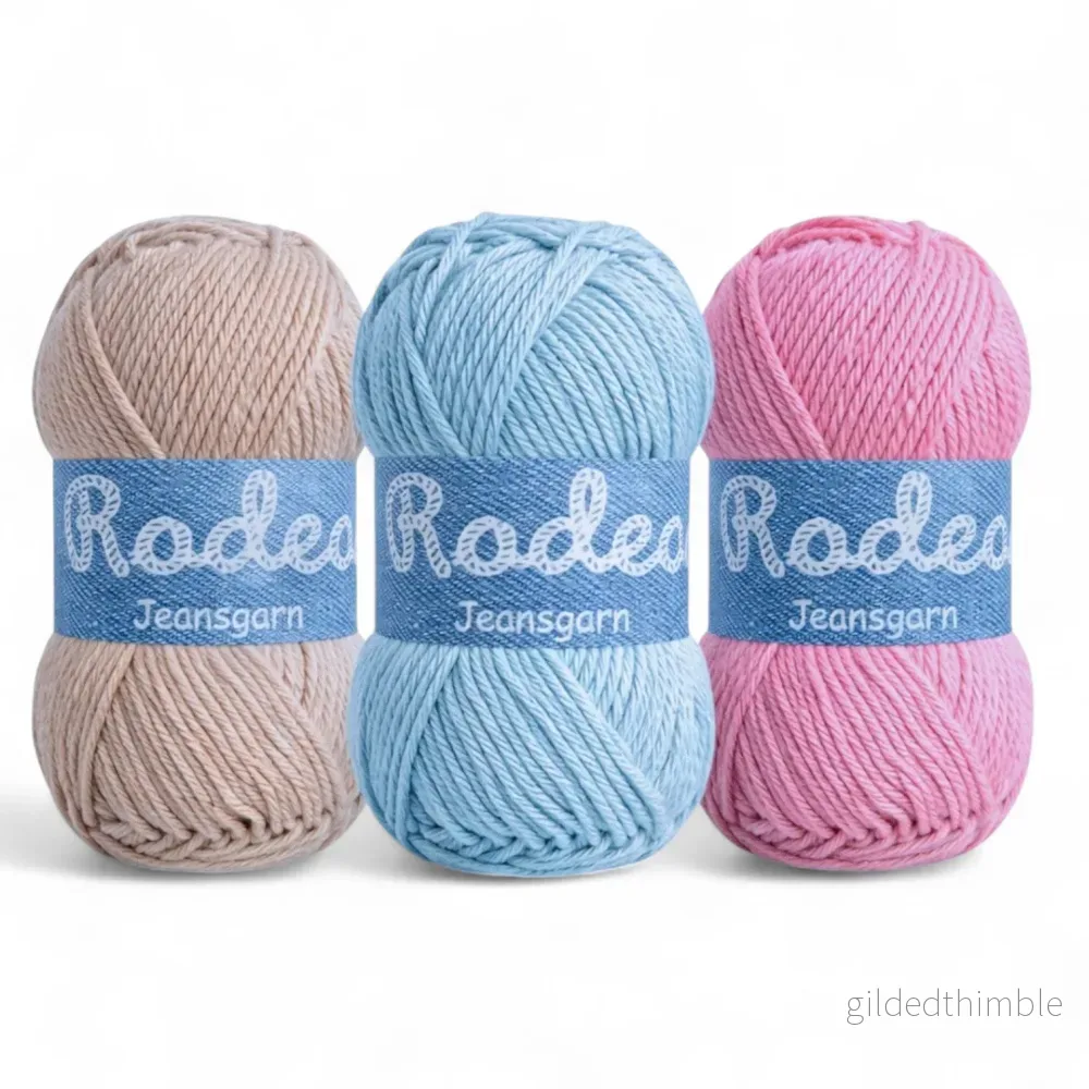 Rodeo -100% återvunnet jeansgarn 50g. Rodeo -100% återvunnet jeansgarn 50g.