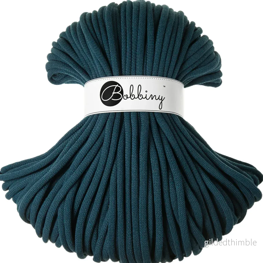 PEACOCK BLUE Jumbo 9 mm. 1,2 kg. mjukt bomullssnöre