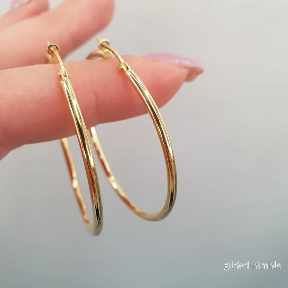 Creoler i guld 44mm 18k guld