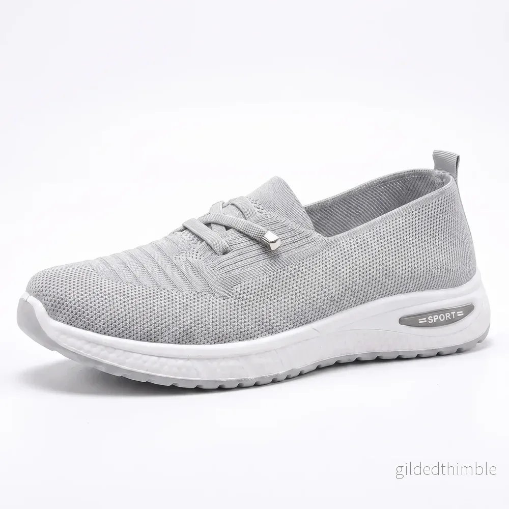 Bekväma Slip-On Sneakers Dam – Bred Tåbox Bekväma Slip-On Sneakers Dam – Bred Tåbox