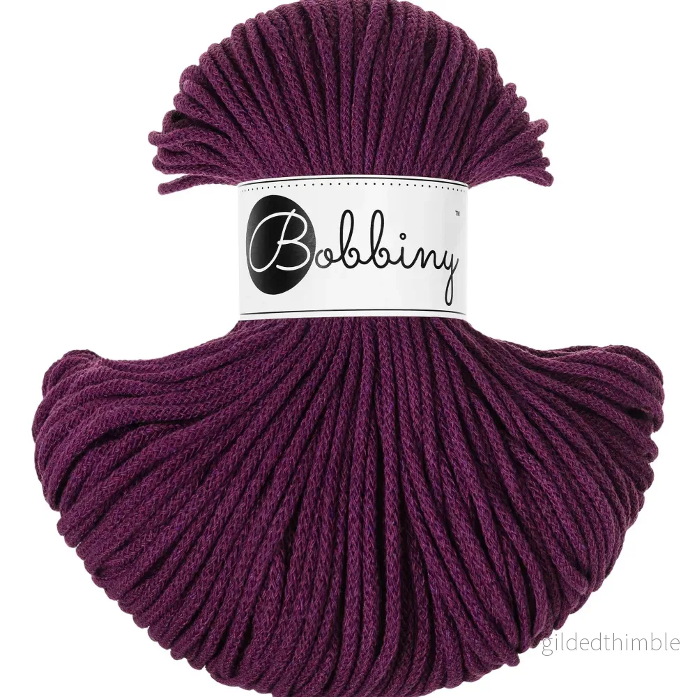 AUBERGINE Junior 3 mm. mjukt bomullssnöre AUBERGINE Junior 3 mm. mjukt bomullssnöre