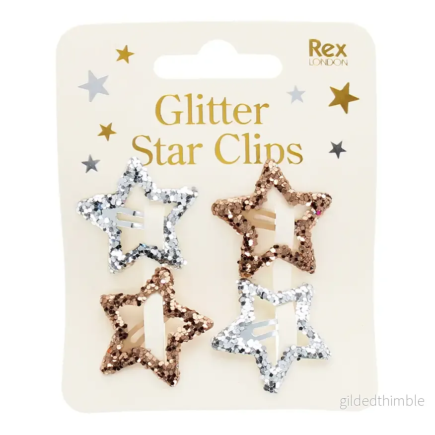Star Hair Clips Glitter Star Hair Clips Glitter