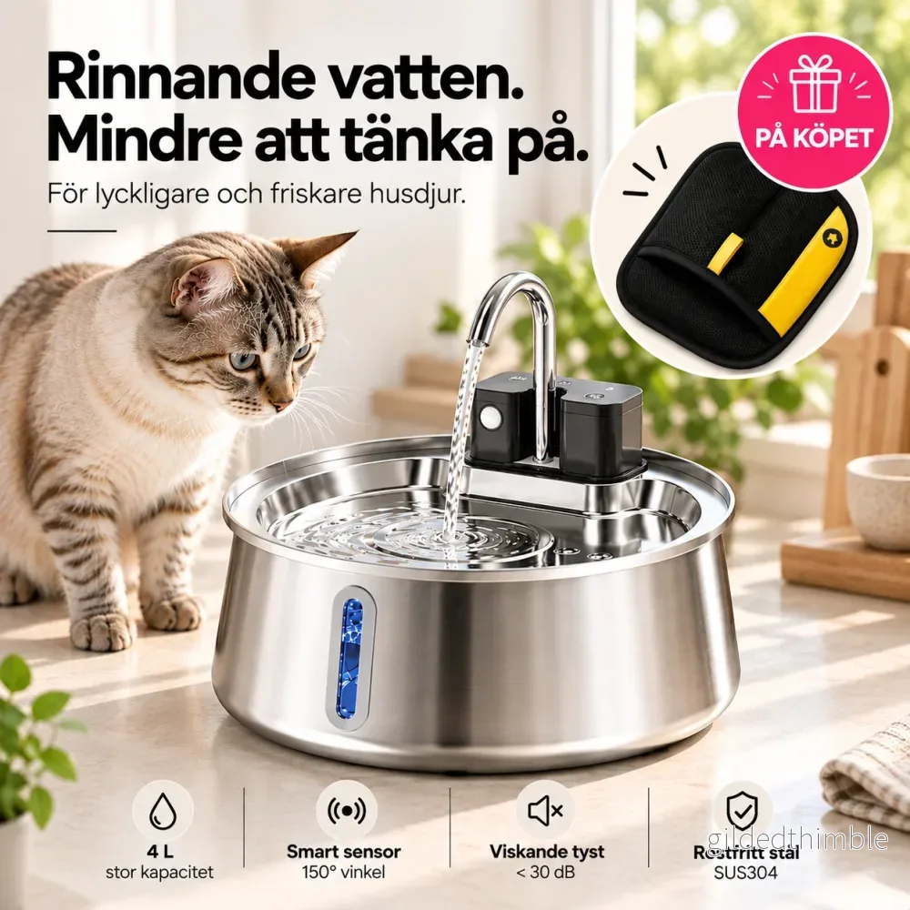 Källro™ – Smart vattenfontän med rinnande vatten (+Gratis gåva) Källro™ – Smart vattenfontän med rinnande vatten (+Gratis gåva)