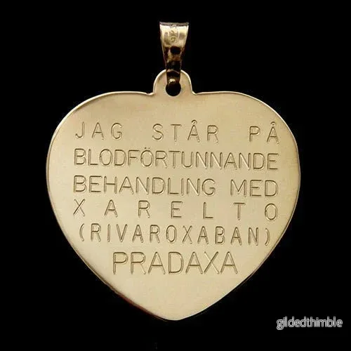 Pradaxa hjärta i guld