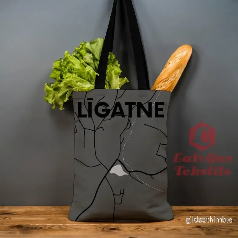 Lina vai kokvilnas auduma maisiņš "Līgatne"