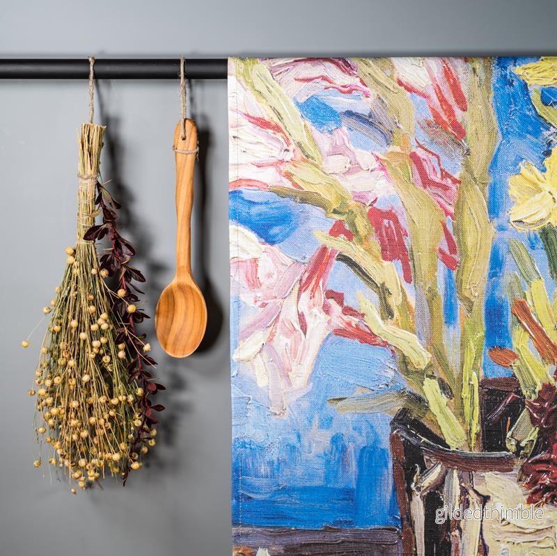 Lina dvielis | Vinsents van Gogs "Vāze ar gladiolām" - Bild 3