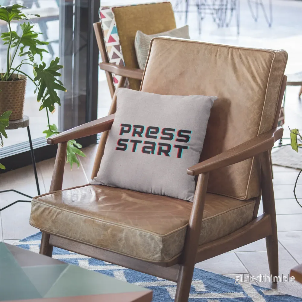 Dekoratīvais spilvens | kolekcija «Good vibes» | «Press start» - Bild 3