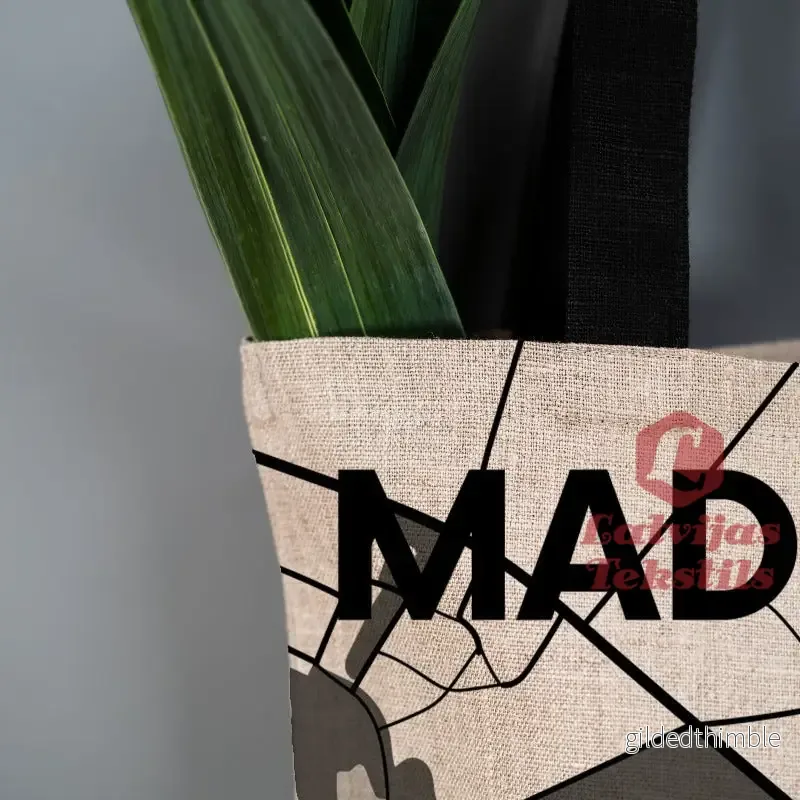 Pelēka lina auduma maisiņš "Madona" - Bild 3