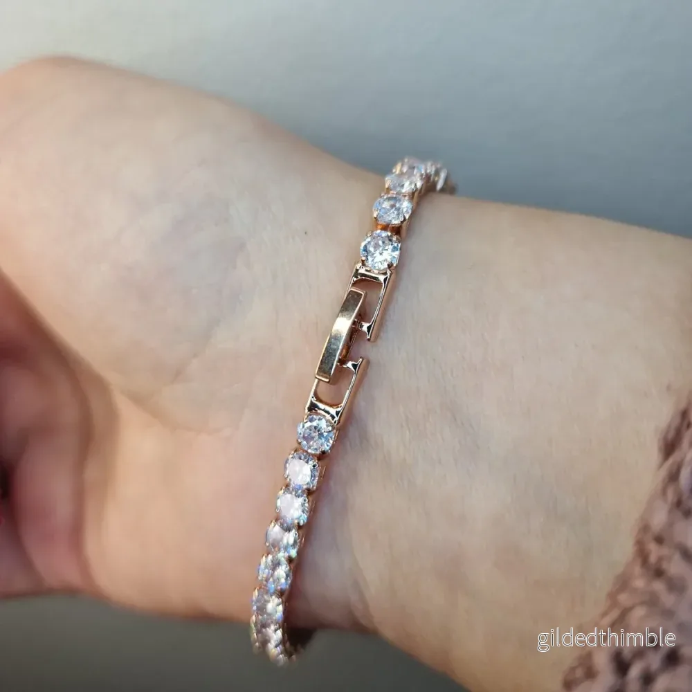 Tennisarmband rosé - Bild 2