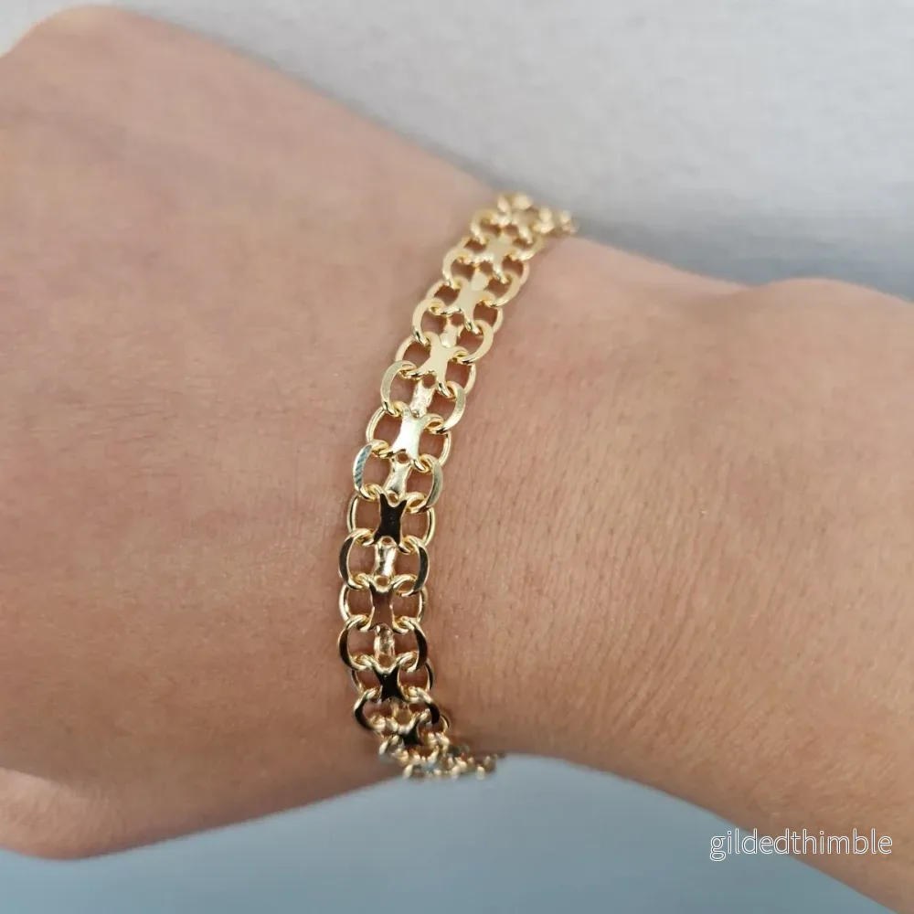 X-länk armband 18k guld 19cm X-länk armband 18k guld 19cm