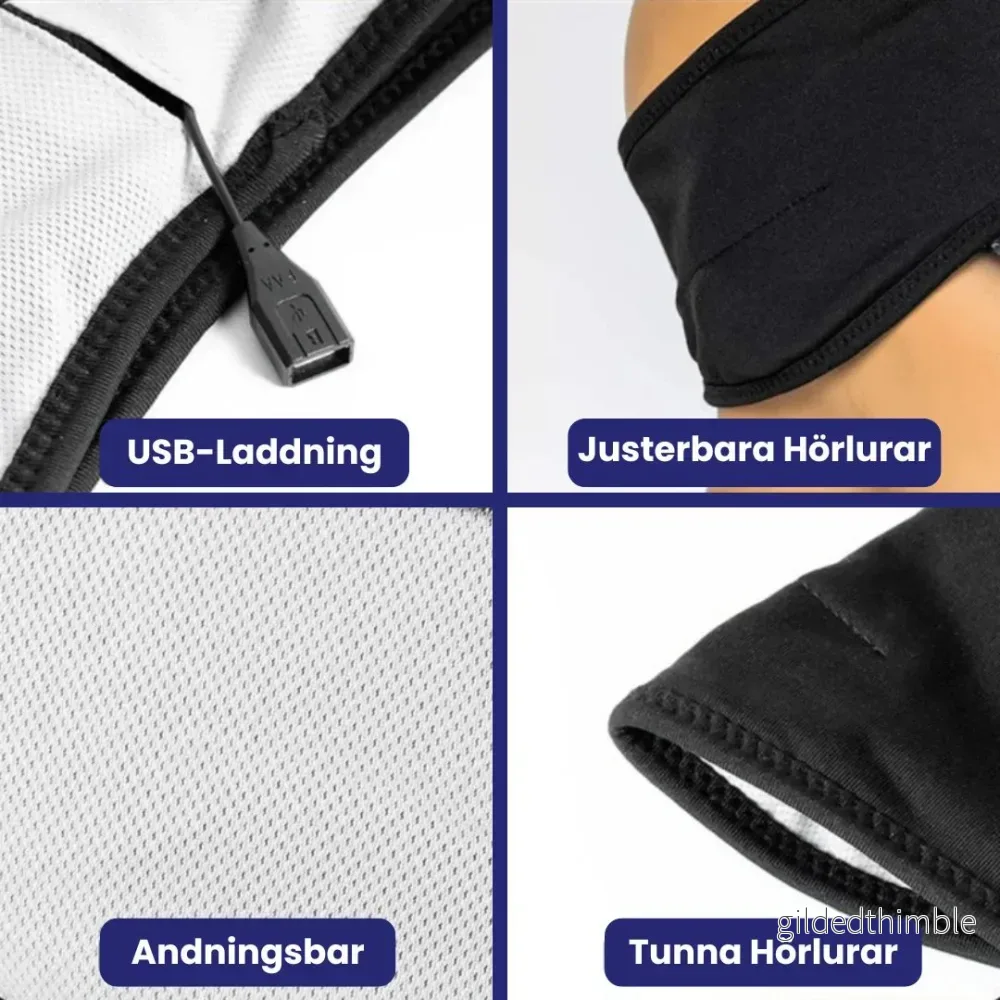 Bluetooth pannband med hörlurar – mjukt & trådlöst - Bild 3