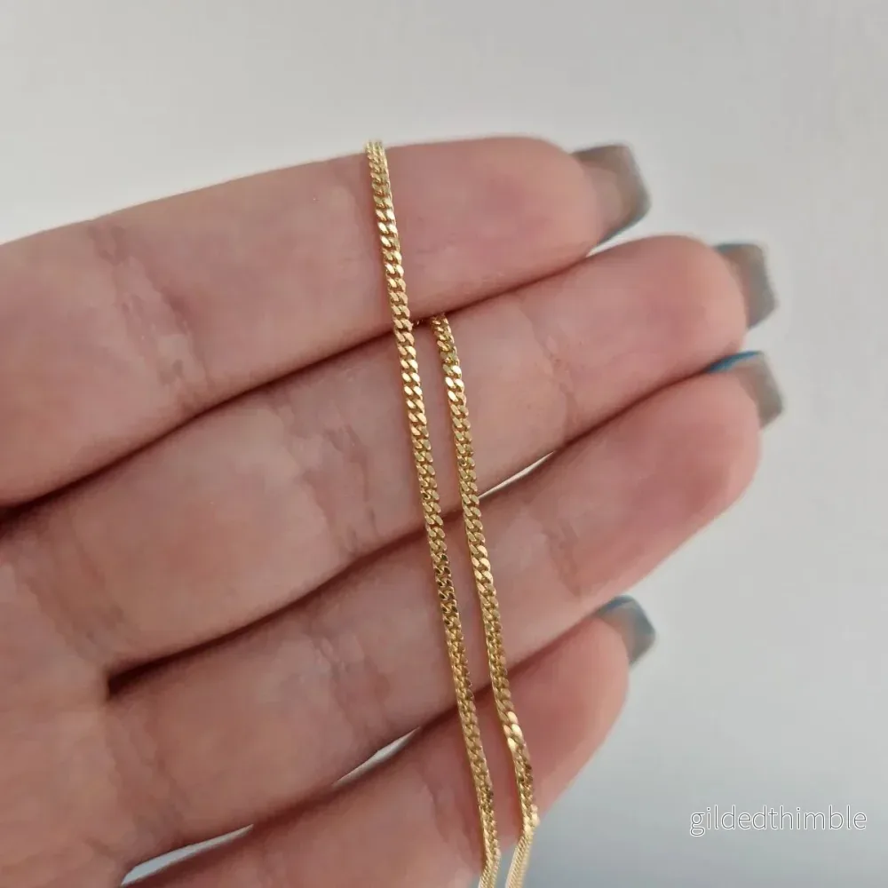 Guldkedja 18k – Pansar Bredd 1,6mm
