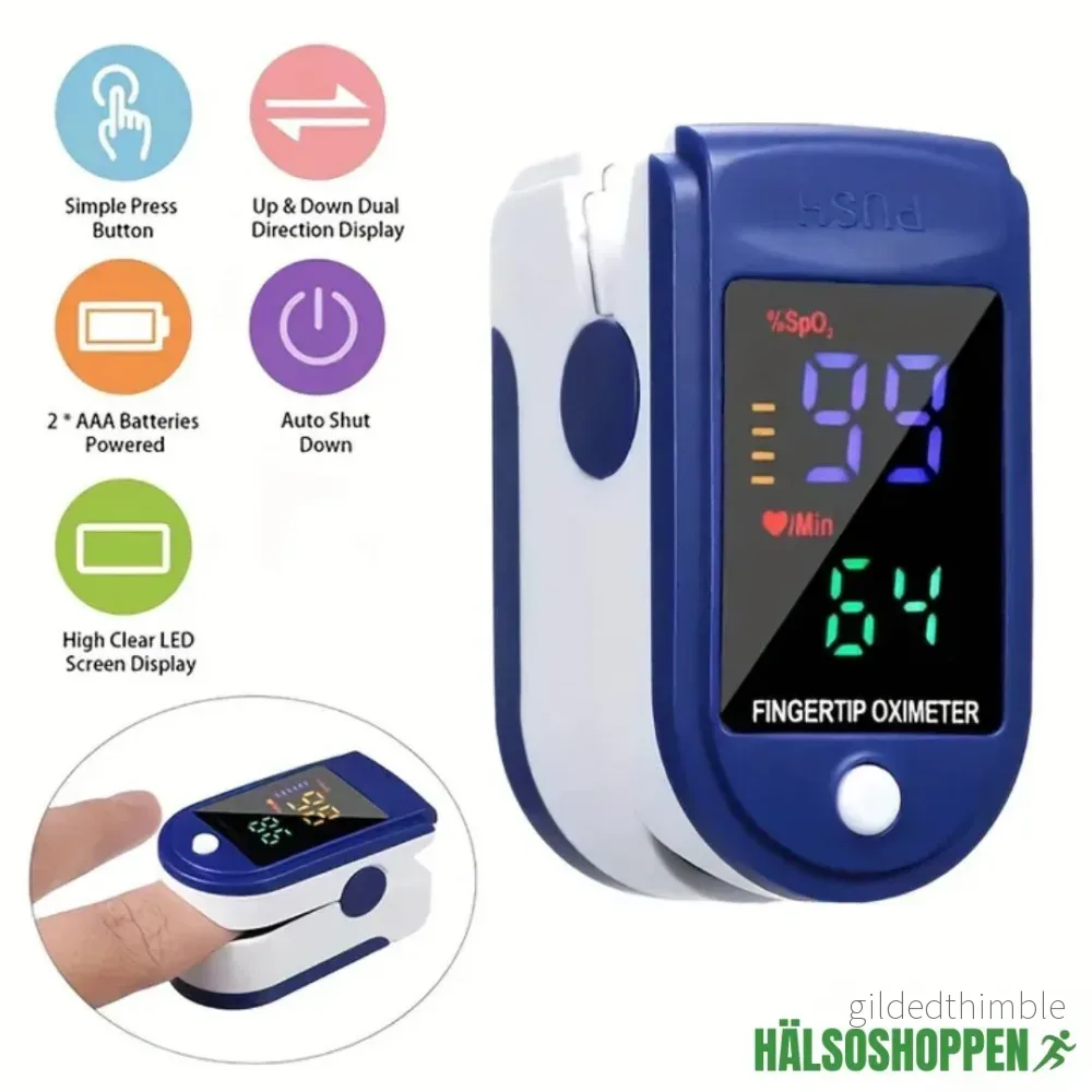 Pulsoximeter Fingertopp – Mät Puls & Syrenivå Snabbt - Bild 3
