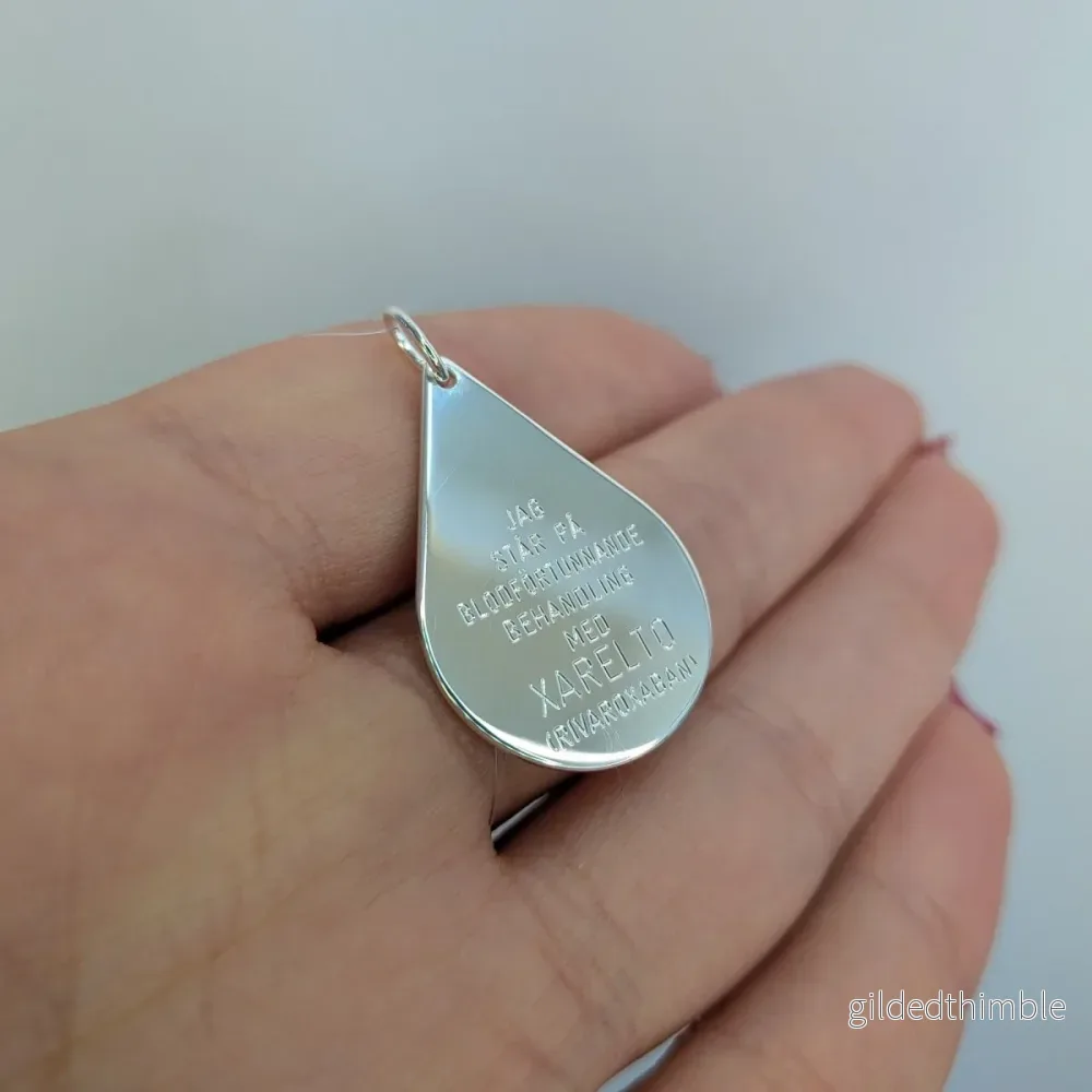 Xarelto bricka silver 27x19mm Xarelto bricka silver 27x19mm
