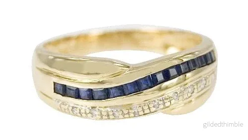 Ring 18k guld med safirer & diamanter Ring 18k guld med safirer & diamanter
