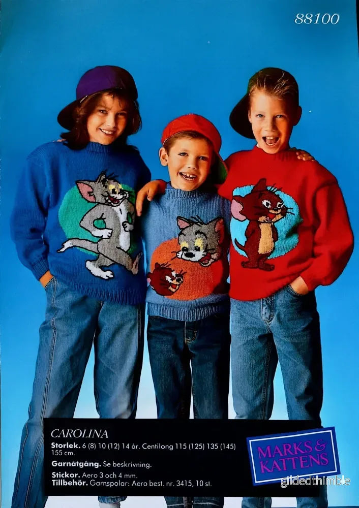 Mönster till Barntröja Tom och Jerry