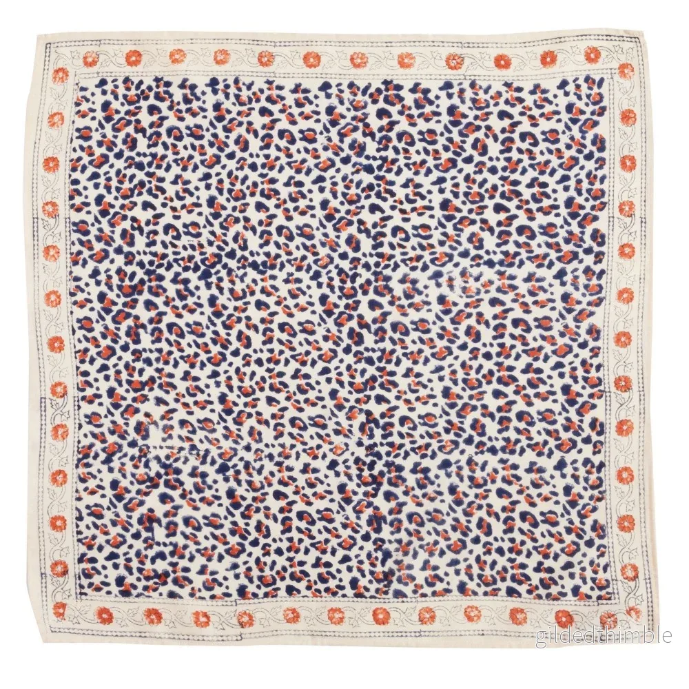 Scarf - Leopard Beige Navy - Bild 2