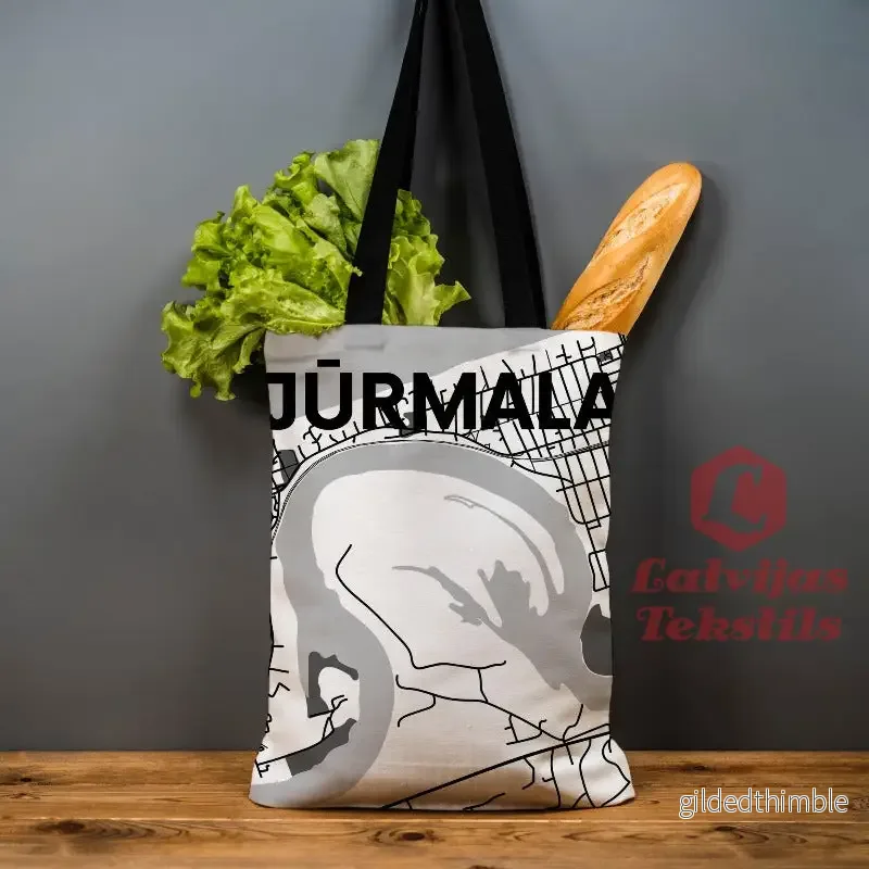 Lina vai kokvilnas auduma maisiņš "Jūrmala"