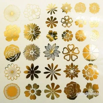 Decals, Lilla Blomman Guld