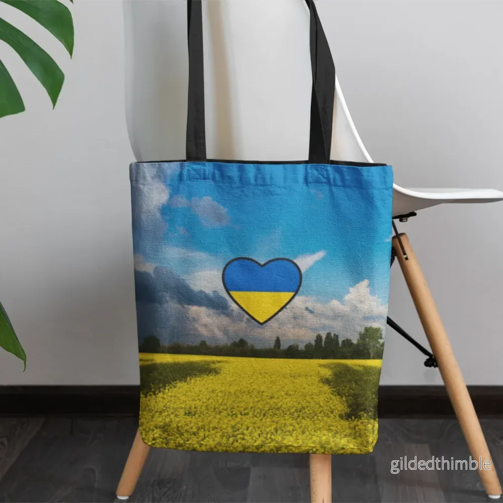 Lina vai kokvilnas auduma maisiņš «I love Ukraine» | kolekcija «Par Ukrainu» - Bild 3